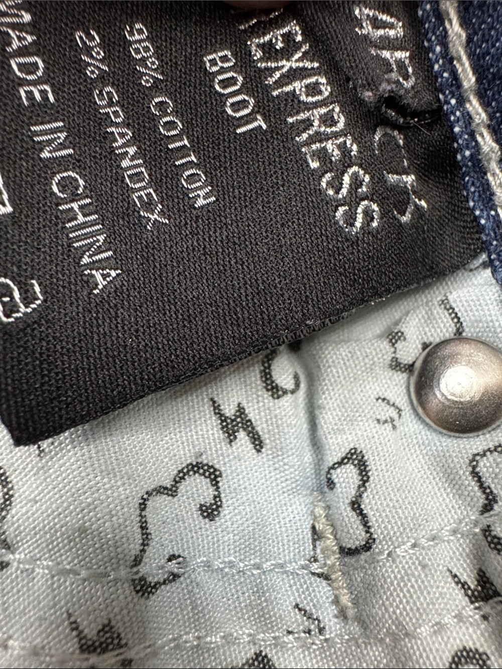 Rerock for express Y2K  low rise bootcut  Jeans with Embroidered Back Pockets 4 - Picture 10 of 14